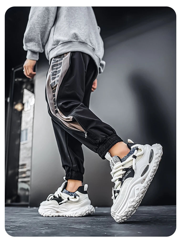 Men's Shoes 2025 Thick Sole Height Increasing New Breathable Trend Fashionable and Versatile Casual Sports Comfortable Trend