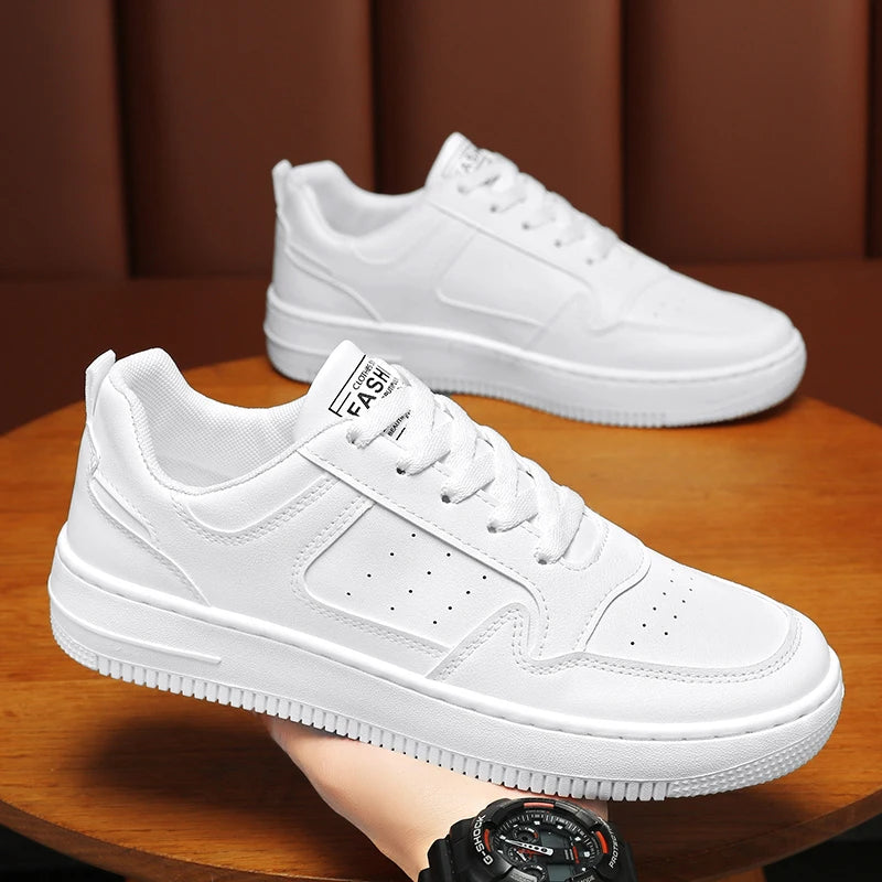 Men's Shoes Explosion Thick Soled Leather Small White Shoes Men's Trendy Shoes with Fashion Board Shoes Street Casual Shoes