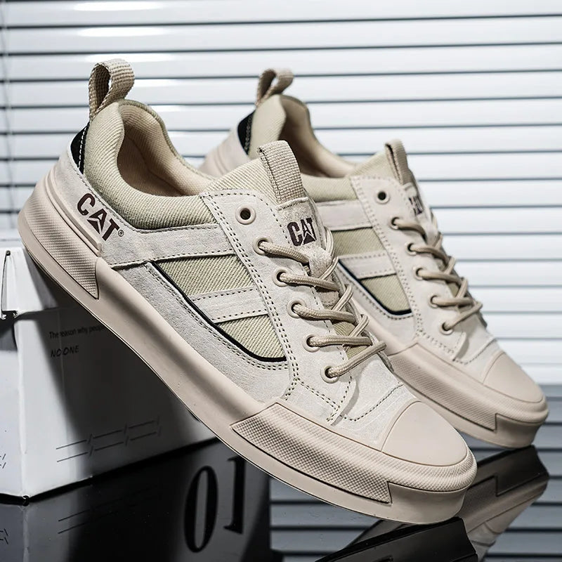 New Shoes for Men Casual Male Sneakers Platform New Men's Casual Leather Shoes Business or Casual Thick-bottom Wear-resistant