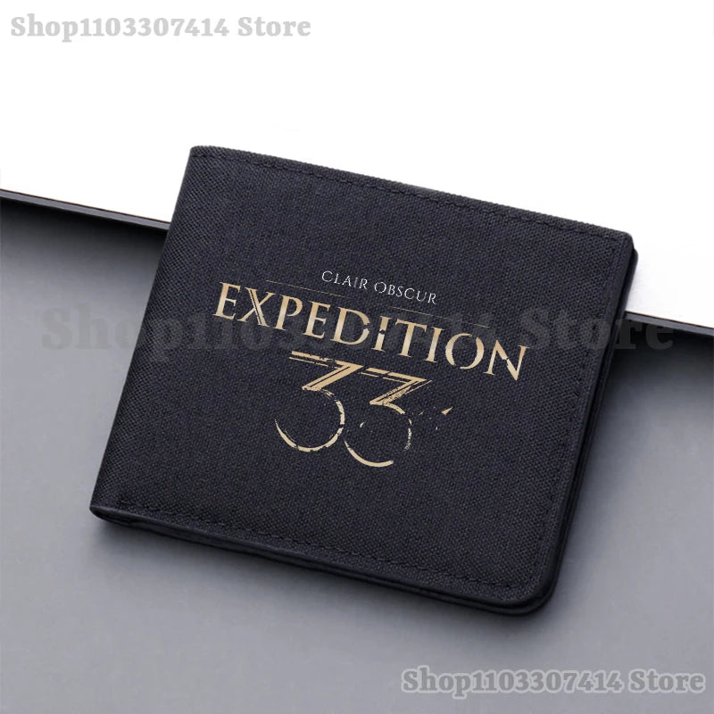 Man Anime Folding Wallet Game Clair Obscur Expedition 33 Wallets Adult Fashion Printed Money Bag Accessories Card Holder Gifts