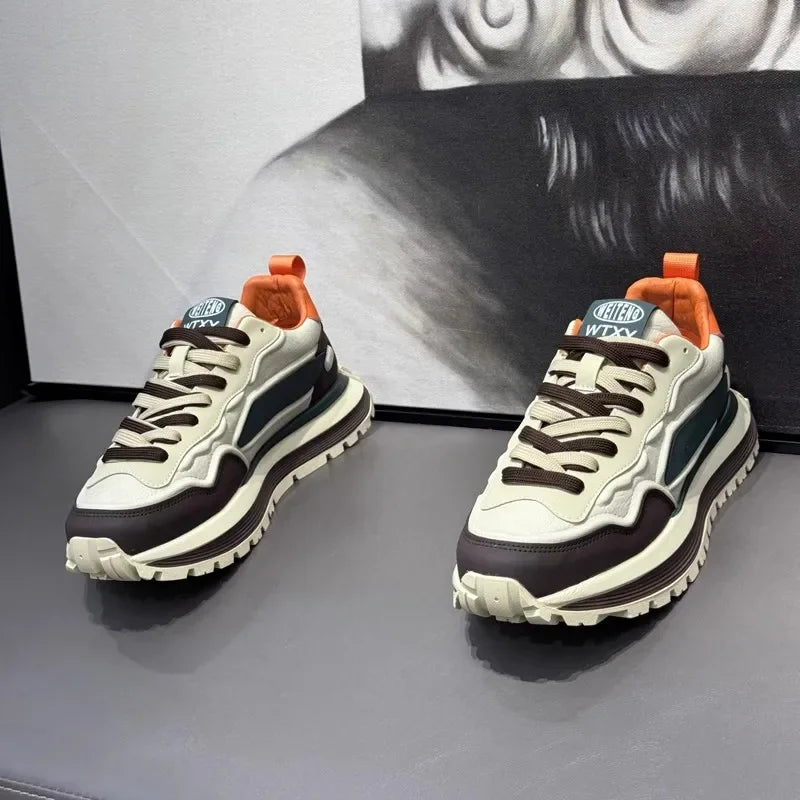 Men's Sneakers Shoes for Men Platform Sports Shoes Sports and Leisure Casual Sneaker Non-slip Fashion Wear-resistant Loafers