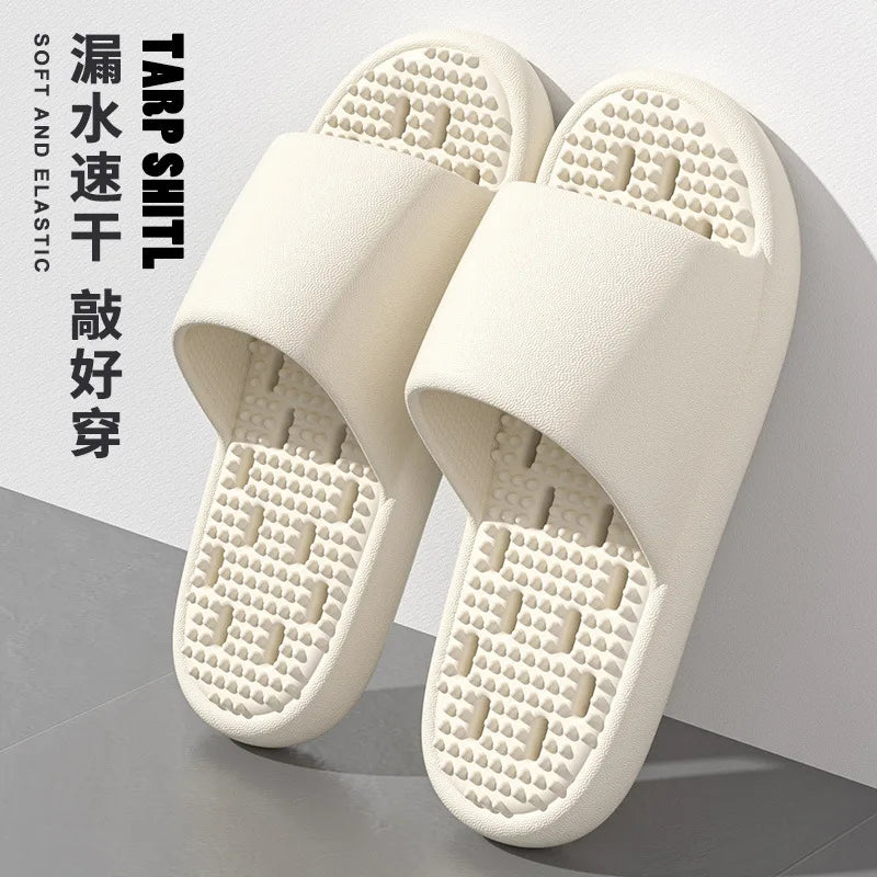 Bathroom slippers for women: Quick-drying, anti-slip, hollowed-out, comfortable to step on, massage for couples, for men