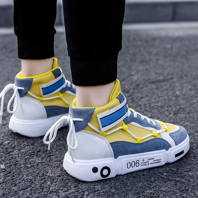 Men's Sneakers New In High Top Running Shoes Round Toe Platform Shoes Casual Fashion for Men Sneakers Breathable Fashion Lace-up