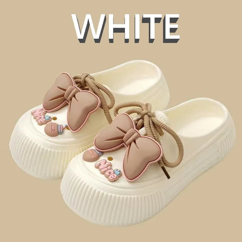 New Sandals DIY Platform Sandals for Women 2025 Summer Thick Sole Beach Sandals Woman Flowers Non Slip EVA Clogs Garden Shoes