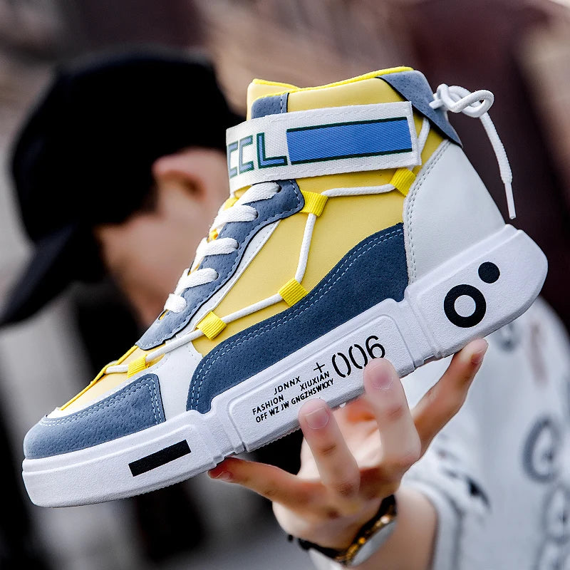 Men's Sneakers New In High Top Running Shoes Round Toe Platform Shoes Casual Fashion for Men Sneakers Breathable Fashion Lace-up