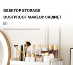 Desktop Makeup Organizers Light Luxury Cosmetics Storage Box Dustproof Sundries Storage Cabinet Bathroom Skincare Storage Rack