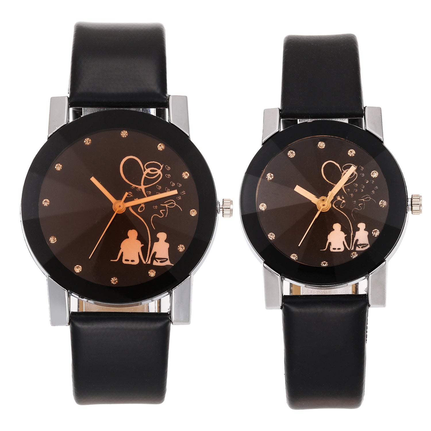 Couple Lover Watches Quartz Dial Clock PU Leather WristWatch Relojes Watch Women Men Fashion Luxury Relogio Feminino Saat