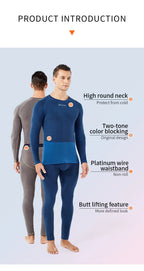 52025 Warm & Thick Thermal Underwear for Men – Premium Wool, Silk, and Graphene Blend. Optimal Base Layer for Cold Weather