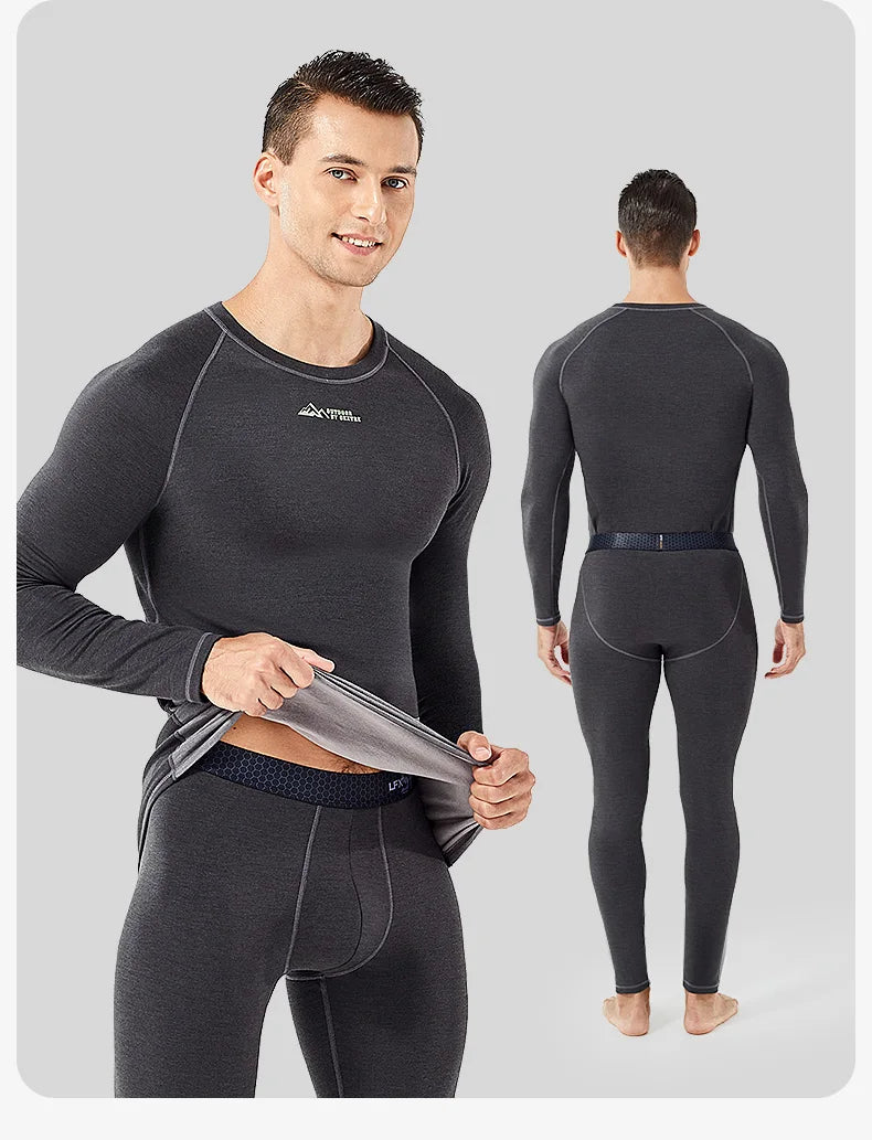 52025 Warm & Thick Thermal Underwear for Men – Premium Wool, Silk, and Graphene Blend. Optimal Base Layer for Cold Weather