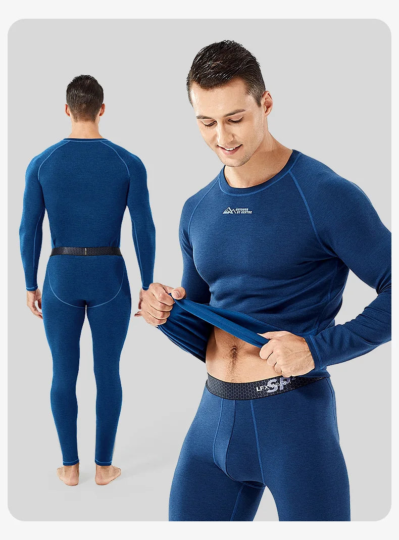 52025 Warm & Thick Thermal Underwear for Men – Premium Wool, Silk, and Graphene Blend. Optimal Base Layer for Cold Weather