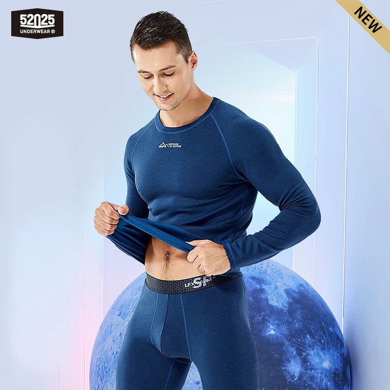 52025 Warm & Thick Thermal Underwear for Men – Premium Wool, Silk, and Graphene Blend. Optimal Base Layer for Cold Weather