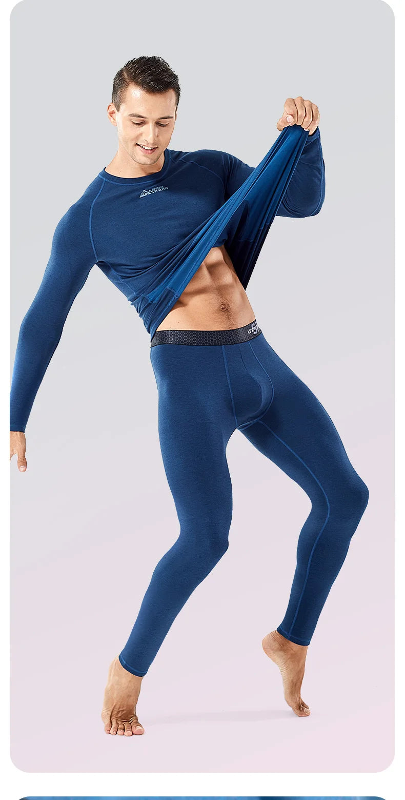 52025 Warm & Thick Thermal Underwear for Men – Premium Wool, Silk, and Graphene Blend. Optimal Base Layer for Cold Weather