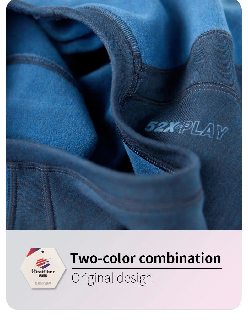 52025 Warm & Thick Thermal Underwear for Men – Premium Wool, Silk, and Graphene Blend. Optimal Base Layer for Cold Weather