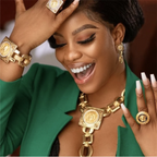 Hot Sale Fashion Woman Necklace Jewelry Set Face Shape Chain Pendant Design Big Earring Square Ring Gift  Jewelry Sets