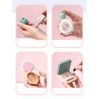 Makeup Toy Kits Wooden Makeup Toys with Cosmetic Bag for Girls Role Playing Games Pretend Play Makeup Beauty Set Birthday Gifts