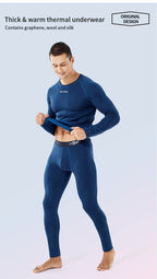 52025 Warm & Thick Thermal Underwear for Men – Premium Wool, Silk, and Graphene Blend. Optimal Base Layer for Cold Weather