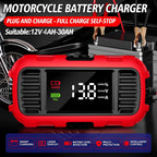 Digital For Lead-Acid Battery Charger Smart Battery Charger For Car Motorcycle Scooter Battery Charging Battery Maintenance