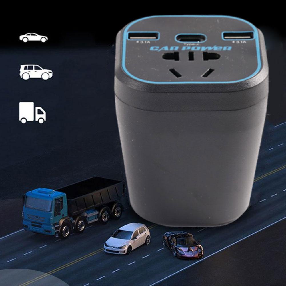 Car Power Inverter 12V/24V TO 110V 220V Converter Type-C Multi-function Charger Socket 3.1A Fast Charger Car Power Converter