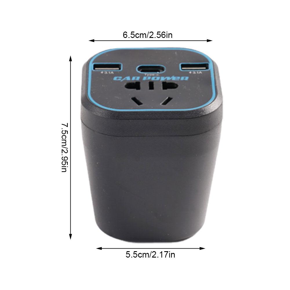 Car Power Inverter 12V/24V TO 110V 220V Converter Type-C Multi-function Charger Socket 3.1A Fast Charger Car Power Converter