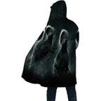 Winter Men For Women Hooded Cloak Darkness Wolf Love Gets you Hurt 3D All Over Prined Fleece wind breaker Warm Hood Cloak