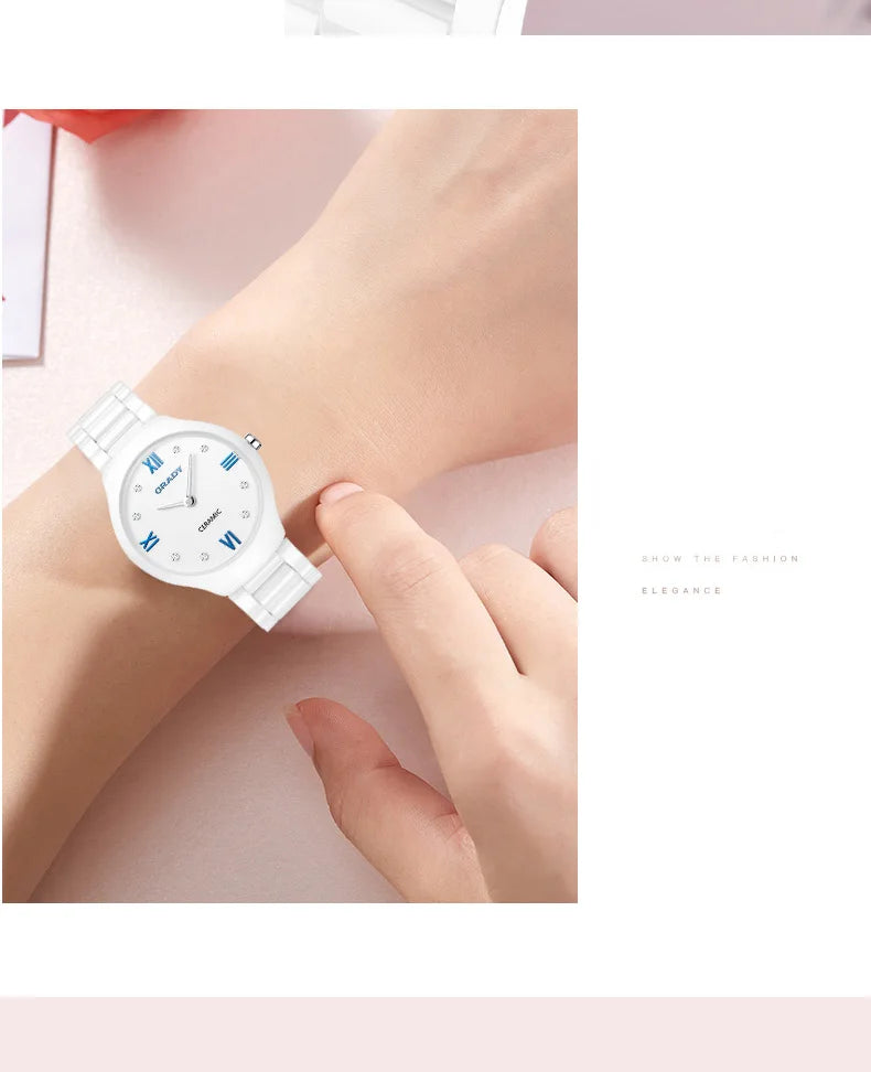 ceramic watches for women fashion ladies watches  Gifts for women quartz Watch  clock luxury hot sale luxury Women's wristwatch