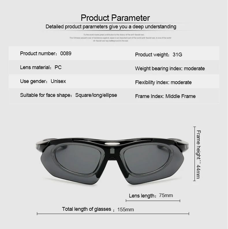 Cycling Sunglasses Sports Men Glasses Road Bicycle Glasses Mountain Bike Riding Protection Goggles Eyewear Women Sun Glasses