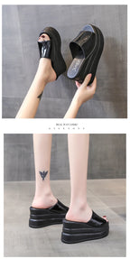 Women Slippers Female Shoes Rubber Beach Slippers For Women Ladies High Platform Flip Flops Red Slides New Summer Shoes Woman