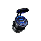 Quick Charge 3.0 Dual USB Fast Car Charger Socket Accessories Waterproof 12V/24V QC3.0 Power Outlet with Touch Switch&Led Light