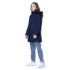 Winter Girls Jacket,Warm Thick Cotton Coat,Fashion Fur Hooded Children's Outerwear,Hairballs Zipper Elastic Waistband Coats