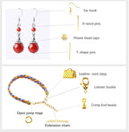 Alloy Accessories Jewelry Findings Set Copper Wire Open Jump Rings Jewelry Making ToolsEarring Hook Jewelry Making Supplies Kit