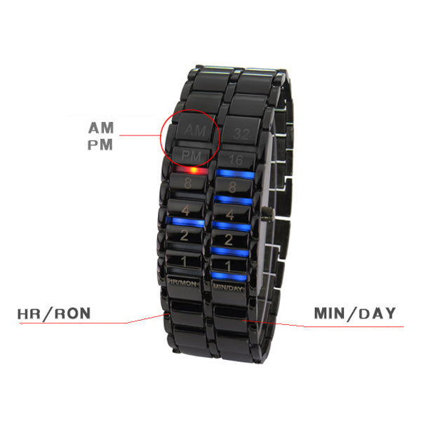 couple watches Binary LED Digital Quartz Wrist Watch Fashion Men's Watches Gift for Father's Day binary clock binary watch