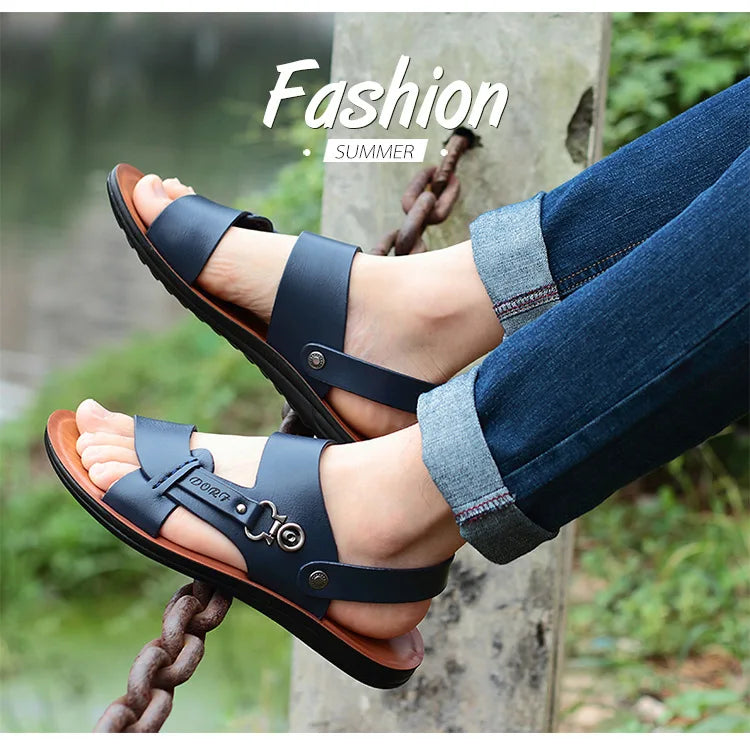 Men's Summer Men's Open-toed Sandals Fashion Trend Beach Shoes Slippers Men's Sandals Mens Sandals Summer Leather Sandals Shoes