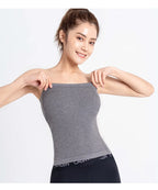 Autumn Winter Warmer Corset Chest Wrap Soft Cotton Yarn Thin Women Knitted Underwear Shapewear Tube Top High Elasticity Seamless