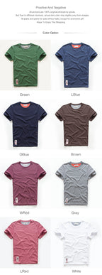 Men's T-shirt Cotton Solid Color t shirt Men Causal O-neck Basic Tshirt Male High Quality Classical Tops