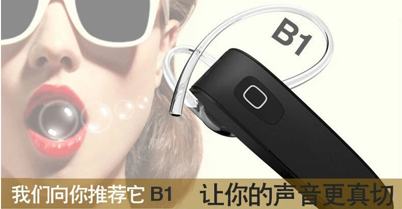 GENAI Hands Free Handsfree Auriculares Mini Bluetooth Headset Earphone For Phone Cordless Blutooth Wireless Headphone Earpiece