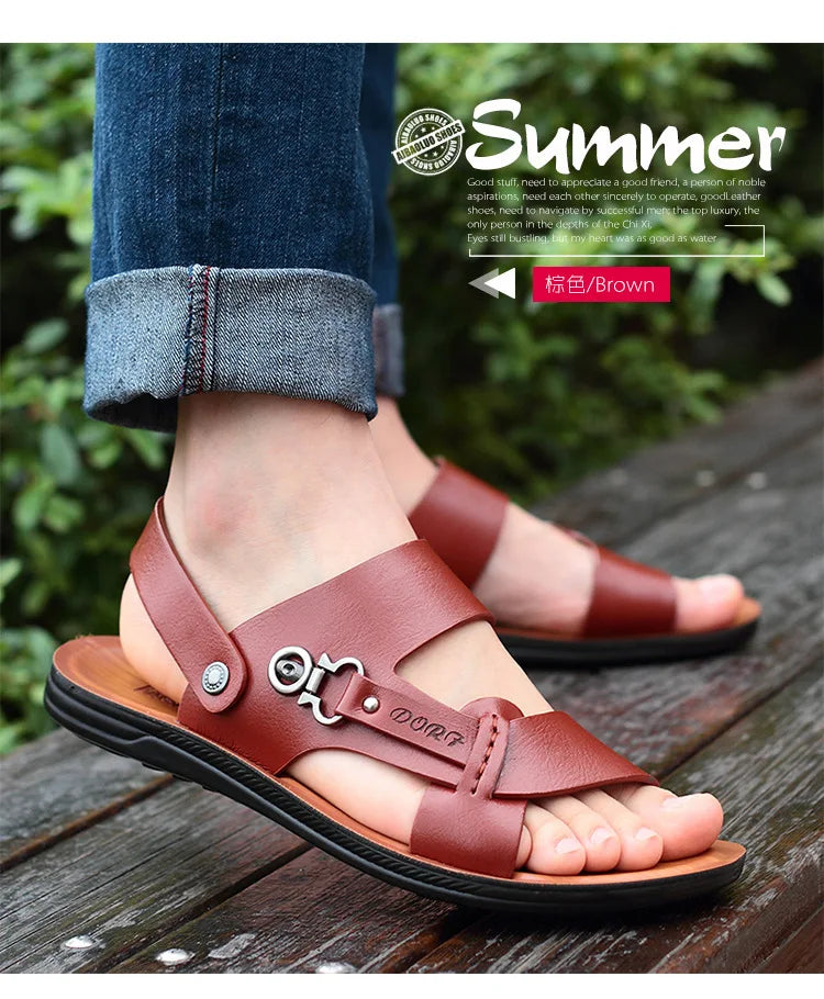 Men's Summer Men's Open-toed Sandals Fashion Trend Beach Shoes Slippers Men's Sandals Mens Sandals Summer Leather Sandals Shoes