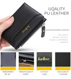 2024 New Men Wallets Free Name Customized Short Male Purse Zipper High Quality Card Holder PU Leather Wallet For Men