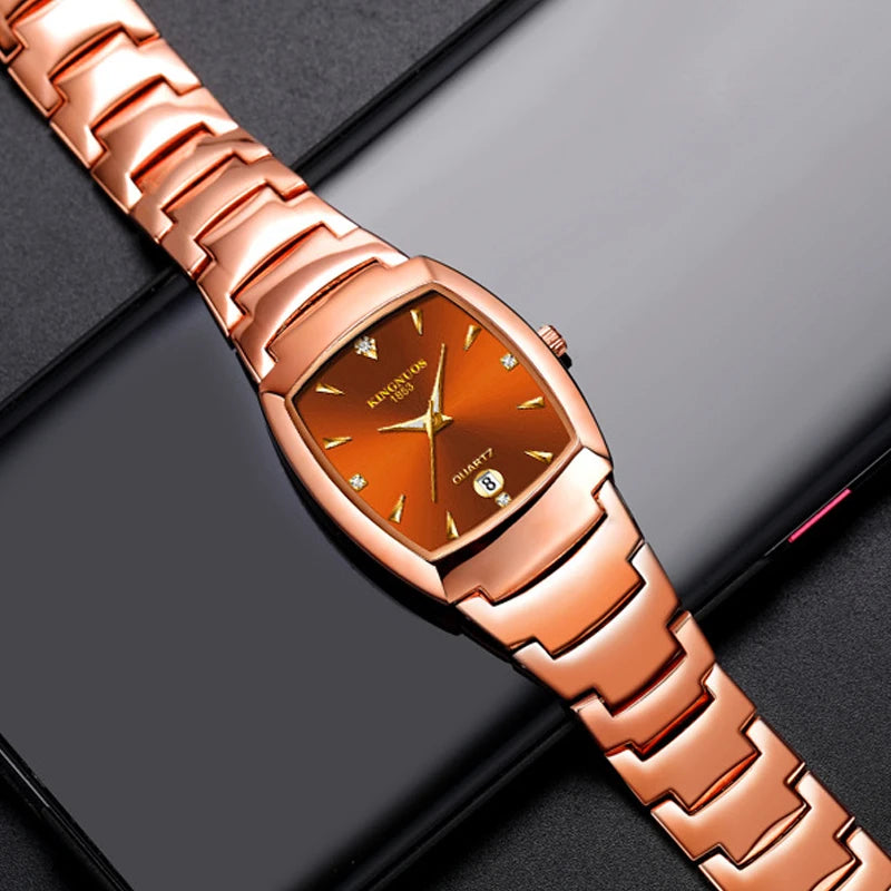 Couple Watches for Lovers Quartz Wristwatch Man Fashion Business Men Watch for Women Watches Tungsten Steel Ladies Watch xfcs