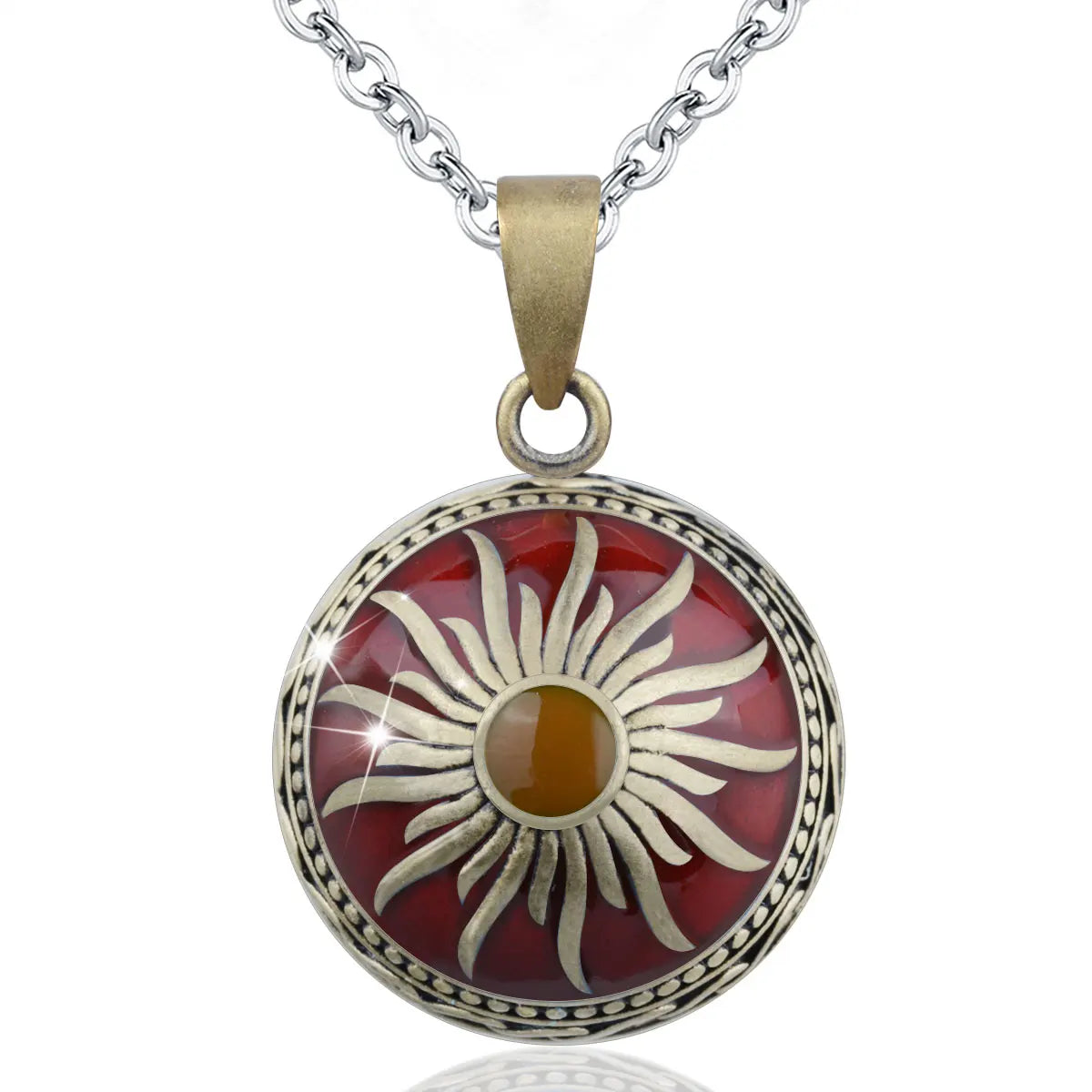 Eudora 1 pc colorful Harmony bola ball Pendant Necklace with Link Chain Pregnancy Ball Jewelry Chime Bola women Jewelry Mom Gift