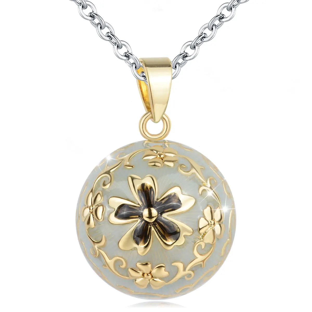 Eudora 1 pc colorful Harmony bola ball Pendant Necklace with Link Chain Pregnancy Ball Jewelry Chime Bola women Jewelry Mom Gift