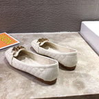 Woman's Flats Casuales for Female Soft Bottom Comfortable Square Head Single Shoes White Black Red Ladies Spring Autumn Loafers