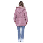 Winter Girls Jacket,Warm Thick Cotton Coat,Fashion Fur Hooded Children's Outerwear,Hairballs Zipper Elastic Waistband Coats