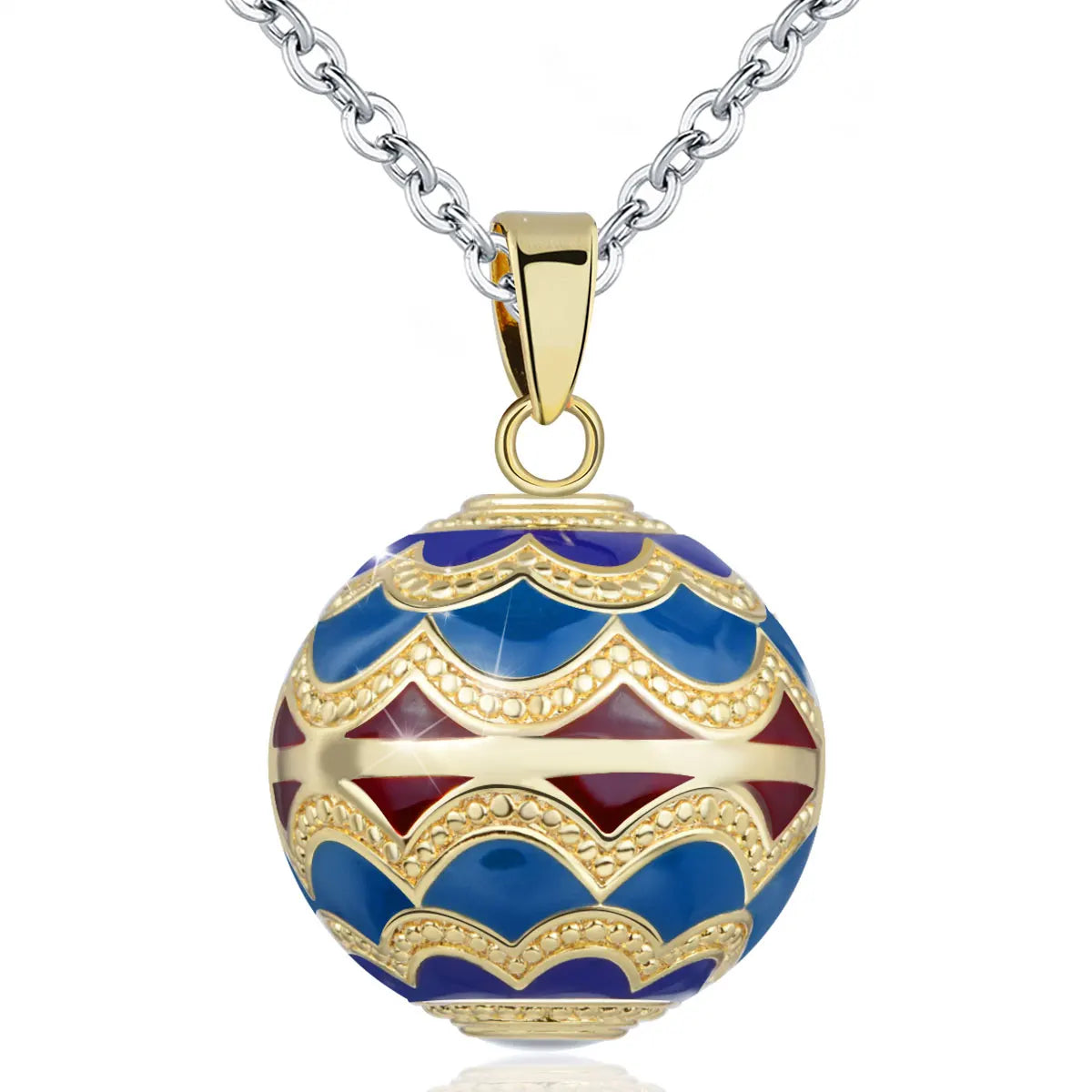 Eudora 1 pc colorful Harmony bola ball Pendant Necklace with Link Chain Pregnancy Ball Jewelry Chime Bola women Jewelry Mom Gift