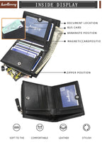 2024 New Men Wallets Free Name Customized Short Male Purse Zipper High Quality Card Holder PU Leather Wallet For Men