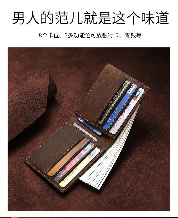 Custom Mens Wallets with Names Leather Wallet for Men Genuine Leather Men Wallets Personalised Gifts for Men Drop Shipping