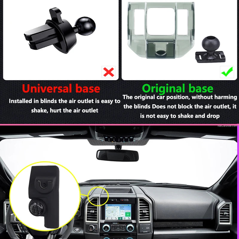 Car Mobile Phone Holder for Ford F150 F-150 Raptor F Series 2015 2016 2017 2018 2019 2020 Support Base Accessories for iphone