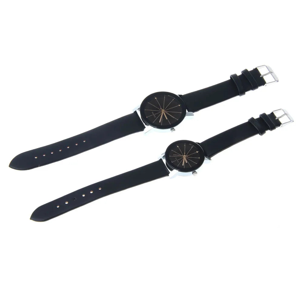 Couple Lover Watches Quartz Dial Clock PU Leather WristWatch Relojes Watch Women Men Fashion Luxury Relogio Feminino Saat