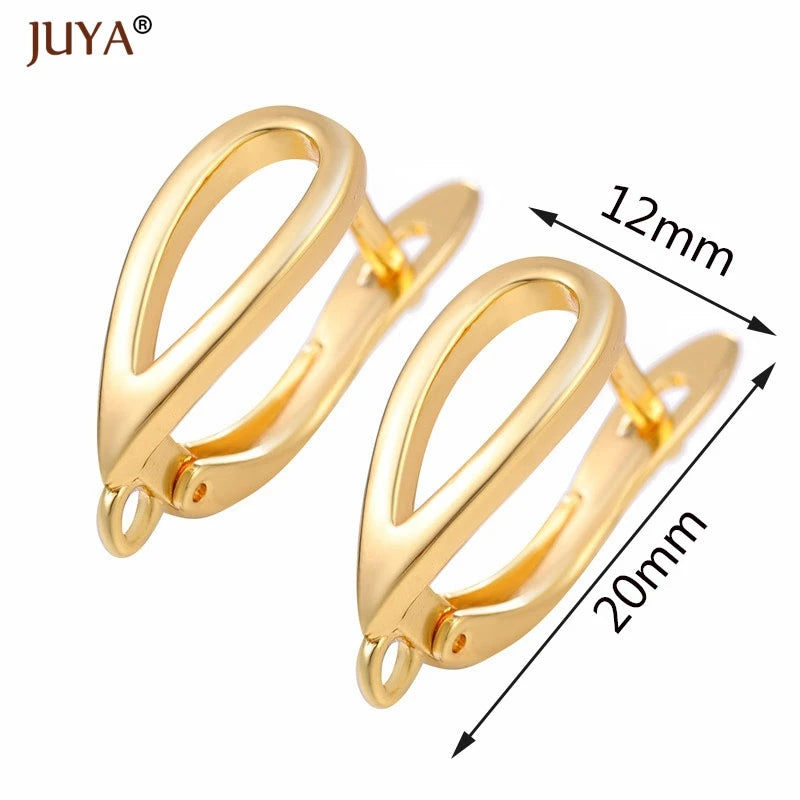 JUYA New Creative Earrings Hook Clasps Gold color High Quality Copper Metal Earring Findings For DIY Women Jewelry Making