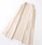 Winter Korean Popular High-end Water Corrugated Woolen Overcoat 2023 Fashion Long Bathrobe Style 100% Wool Jacket Coat Women