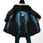 Winter Men For Women Hooded Cloak Darkness Wolf Love Gets you Hurt 3D All Over Prined Fleece wind breaker Warm Hood Cloak